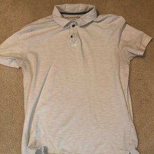 White shirt sleeve polo